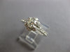 ESTATE .73CT DIAMOND 18KT WHITE GOLD 3D ROUND FLOWER ENGAGEMENT RING