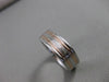 ESTATE SQUARE 14K WHITE & ROSE GOLD MENS WEDDING BAND RING 6MM SIZE 11.00 #20743