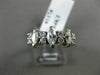 ESTATE .80CT ROUND & MARQUISE DIAMOND 14K WHITE GOLD 2 ROW ANNIVERSARY RING 1174
