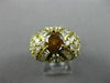 ESTATE LARGE 2.70CT WHITE & ORANGE DIAMOND 18KT YELLOW GOLD 3D ANNIVERSARY RING