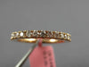 ESTATE .49CT PINK DIAMOND 18KT ROSE GOLD 3/4 ETERNITY WEDDING ANNIVERSARY RING