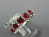 ESTATE 0.96CT DIAMOND & AAA RUBY 18KT WHITE GOLD 3D ROUND ANNIVERSARY RING