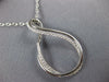 ESTATE LARGE .43CT DIAMOND 18KT WHITE GOLD 3D CLASSIC INFINITY LOVE KNOT PENDANT