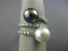 WIDE .6CT DIAMOND & AAA SOUTH SEA TAHITIAN PEARL 18K WHITE GOLD CRISS CROSS RING