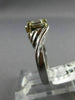 ESTATE .84CT EMERALD CUT DIAMOND 14KT WHITE & YELLOW GOLD ENGAGEMENT RING #3756