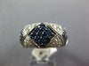 LARGE 2.10CT DIAMOND & AAA SAPPHIRE 18KT WHITE GOLD MULTI ROW X ANNIVERSARY RING