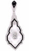 EXTRA LARGE 1.47CT DIAMOND & CRYSTAL & BLACK ENAMEL 18KT WHITE GOLD 3D PENDANT