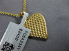 ESTATE .75CT DIAMOND 18K YELLOW GOLD 3D CLASSIC HEART PAVE FLOATING LOVE PENDANT