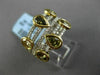 ESTATE LARGE 2.14CT WHITE & FANCY COLOR DIAMOND 18K YELLOW GOLD ANNIVERSARY RING