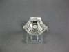 LARGE .67CT DIAMOND 14KT WHITE GOLD 3D 4 PRONG ROUND SEMI MOUNT ENGAGEMENT RING