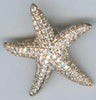 ESTATE .57CT DIAMOND 14KT ROSE GOLD 3D CLASSIC STARFISH LOVE FLOATING PENDANT