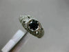 .76CT DIAMOND & AAA ROUND SAPPHIRE 14KT WHITE GOLD OPEN FILIGREE ENGAGEMENT RING