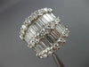 ESTATE EXTRA LARGE 4.59CT DIAMOND 18KT WHITE GOLD 3D MULTI ROW ANNIVERSARY RING