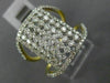 ESTATE LARGE 1.16CT DIAMOND 14KT WHITE & YELLOW GOLD MULTI ROW RECTANGULAR RING