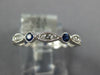 .59CT DIAMOND & AAA SAPPHIRE 18KT WHITE GOLD ETERNITY FILIGREE ANNIVERSARY RING