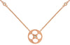 .06CT DIAMOND 14KT ROSE GOLD 3D ROUND STAR FLORAL BY THE YARD LOVE NECKLACE