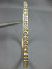 ESTATE LARGE 6.50CT DIAMOND 18KT YELLOW GOLD 3D ETERNITY BANGLE CUFF BRACELET