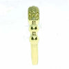 .35CT FANCY YELLOW DIAMOND 18K YELLOW GOLD 3 ROW PAVE MULTI BEAD FRIENDSHIP RING