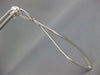 ESTATE EXTRA LARGE 1.74CT DIAMOND 18K WHITE GOLD LEAF TEAR DROP HANGING EARRINGS