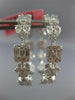 LARGE 4.48CT DIAMOND 18K WHITE GOLD MULTI SHAPE INSIDE OUT HOOP HANGING EARRINGS