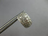 WIDE 1.0CT DIAMOND 14KT WHITE GOLD 3D CLASSIC MULTI ROW HUGGIE HANGING EARRINGS