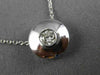 ESTATE .17CT DIAMOND 14KT WHITE GOLD 3D CLASSIC ROUND SOLITAIRE PENDANT #4672