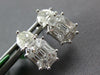 1.2CT DIAMOND 18K WHITE GOLD BAGUETTE ASSCHER & MOON STONE CLUSTER STUD EARRINGS