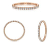 ESTATE .53CT DIAMOND 14KT ROSE GOLD 3D ETERNITY WEDDING BAND ANNIVERSARY RING