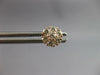 ESTATE .53CT DIAMOND 14KT ROSE GOLD 3D FLOWER SNOWFLAKE STUD EARRINGS