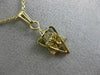 ESTATE 14K YELLOW GOLD 3D DOUBLE SIDED CHAI LIFE MENORAH FLOATING PENDANT #25451