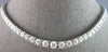 LARGE 6.94CT DIAMOND 14KT WHITE GOLD 3D 4 PRONG GRADUATING LOVE TENNIS NECKLACE