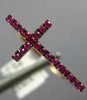 ESTATE .21CT AAA PINK SAPPHIRE 18KT ROSE GOLD 3D CLASSIC CROSS RING