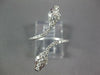 ESTATE LARGE .38CT DIAMOND & AAA RUBY 18KT WHITE GOLD 3D DOUBLE SNAKE FUN RING