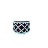 LARGE 2.63CT DIAMOND & AAA RUBY 18KT WHITE GOLD 3D CRISS CROSS ANNIVERSARY RING