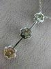 ESTATE 1.27CT DIAMOND 14KT WHITE GOLD FLOWER PAST PRESENT FUTURE PENDANT #19674
