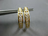 ESTATE 1.0CT DIAMOND 14KT YELLOW GOLD CLASSIC GRADUATING HOOP HANGING EARRINGS