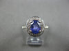 2.64CT DIAMOND & AAA TANZANITE 14KT WHITE GOLD OVAL & ROUND ENGAGEMENT RING 3046