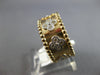 WIDE .44CT DIAMOND 14KT YELLOW GOLD MULTI FLOWER MATTE & SHINY ETERNITY FUN RING