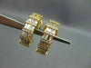 ESTATE 1.75CT DIAMOND 14KT YELLOW GOLD BAGUETTE & ROUND HANGING EARRINGS 15722