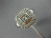 ESTATE WIDE 1.0CT ROUND & PRINCESS DIAMOND 14KT WHITE GOLD SQUARE INVISIBLE RING