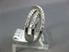 ESTATE WIDE .90CT DIAMOND 18KT WHITE GOLD 3D CLASSIC CRISS CROSS X LOVE RING