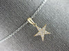 ESTATE .15CT DIAMOND 14KT YELLOW GOLD 3D CLASSIC STAR LOVE FLOATING PENDANT