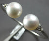 LARGE .19CT DIAMOND & AAA SOUTH SEA PEARL 14K WHITE GOLD CLASSIC BANGLE BRACELET