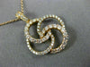 ESTATE LARGE .66CT DIAMOND 18KT ROSE GOLD 3D OPEN FLOWER CIRCLE OF LIFE PENDANT