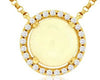 ESTATE 1.34CT DIAMOND & AAA OPAL 14KT YELLOW GOLD 3D ROUND HALO LOVE NECKLACE