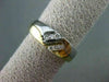 ESTATE .25CT DIAMOND 14KT TWO TONE GOLD DOUBLE SIDED GYPSY MENS RING #10288