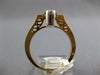 1.1CT DIAMOND & AAA SAPPHIRE 14K YELLOW GOLD SEMI BEZEL FILIGREE FRIENDSHIP RING