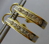 .40CT DIAMOND 14KT YELLOW GOLD ROUND CHANNEL UMBRELLA CLIP ON HANGING EARRINGS
