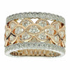 WIDE 1.95CT DIAMOND 18KT WHITE & ROSE GOLD MULTI ROW ETERNITY ANNIVERSARY RING