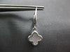 AAA MOTHER OF PEARL 14KT WHITE GOLD 4 LEAF CLOVER FLOWER HANGING EARRINGS #27007